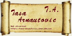 Tasa Arnautović vizit kartica